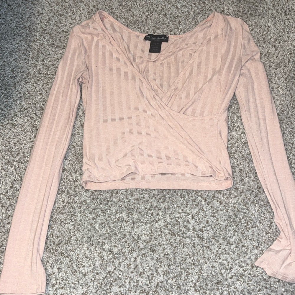 Light Pink See You Monday Crop top size medium